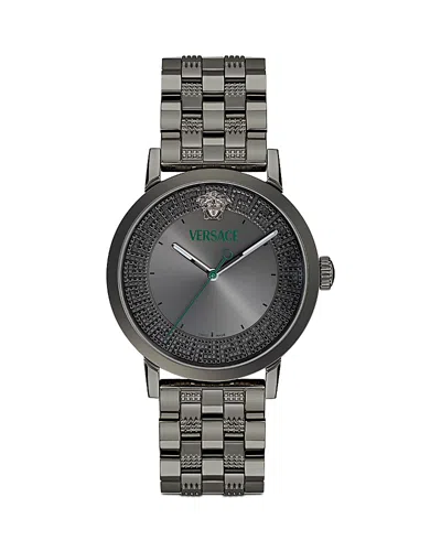 Versace Albireo Greca 40mm Watch In Black