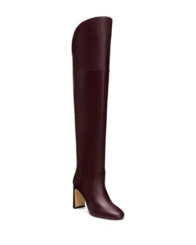 Stuart Weitzman Babette Boots In Burgundy