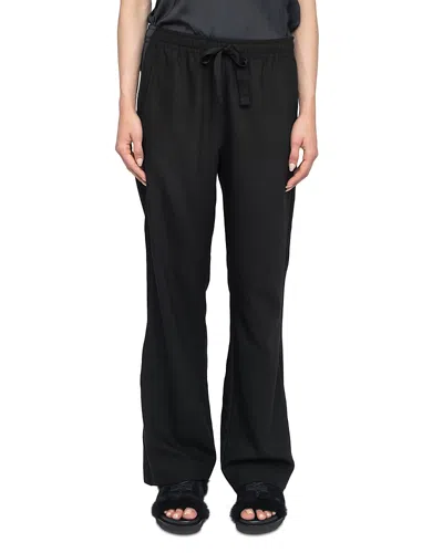 Zadig & Voltaire Pomy Crepe Drawstring Pants In Black
