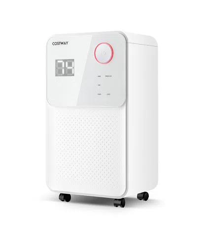 Costway 32 Pints 2000 Sq. Ft Dehumidifier For Home & Basements W/3-color Digital Display In White
