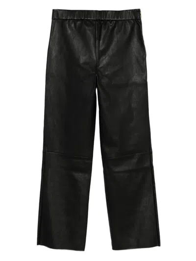 Max & Moi Stretch Leather Trousers In Black