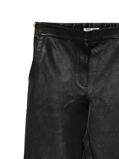 Max & Moi Stretch Leather Trousers In Black