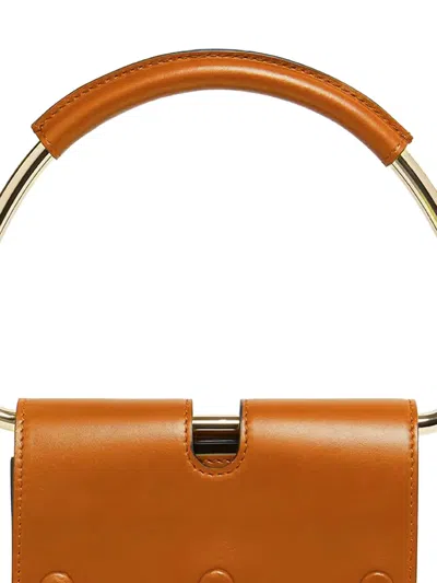 Stée Mini Neo Top-handle Leather Shoulder Bag In Brown