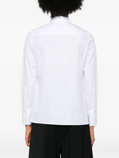 Rosso 35 Neck-tie Shirt In White