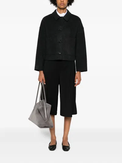 Rosso 35 Patch-pocket Button Jacket In Black