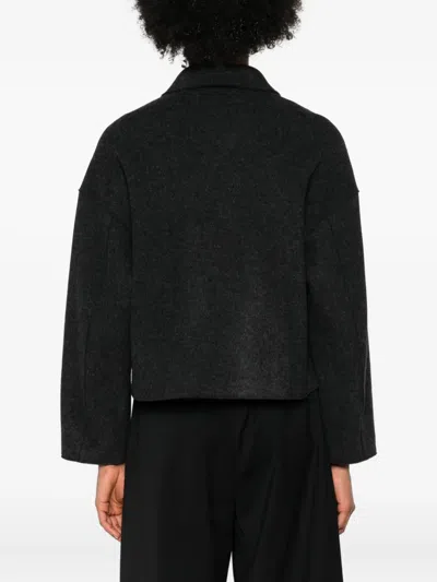 Rosso 35 Patch-pocket Button Jacket In Black