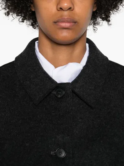 Rosso 35 Patch-pocket Button Jacket In Black