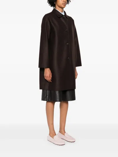 Rosso 35 Raglan-sleeve Button Coat In Brown