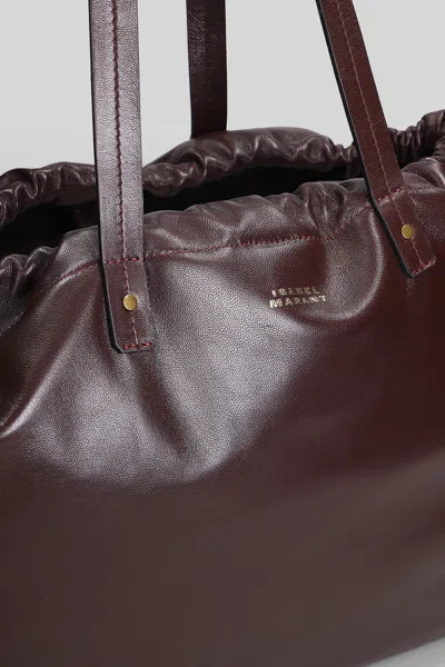 Isabel Marant Silven Ew Tote In Bordeaux Leather In Burgundy
