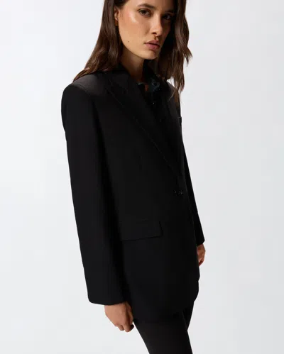 Pinko Oversized Stretch Blazer In Black