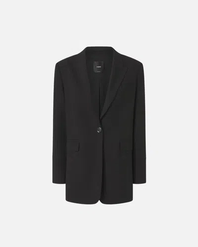 Pinko Oversized Stretch Blazer In Black