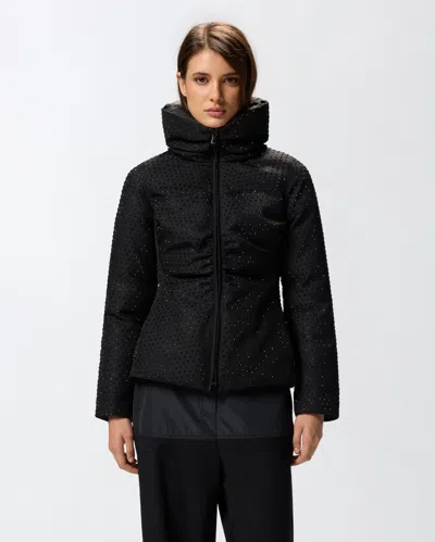 Pinko Down Jacket With High Collar In Black