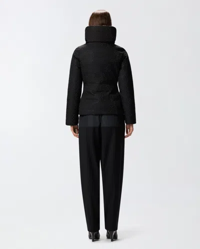 Pinko Down Jacket With High Collar In Black