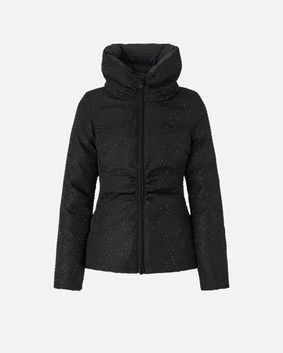 Pinko Down Jacket With High Collar In Black