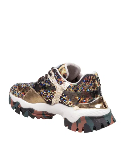 Joia Mixed-material Sneaker In Multi