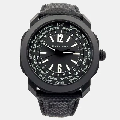 Pre-owned Bvlgari Octo Roma 103486 Automatic Black Stainless Steel Men's Wristwatch 41 Mm