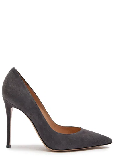 Gianvito Rossi Suede Pointed Toe Pumps In Multi