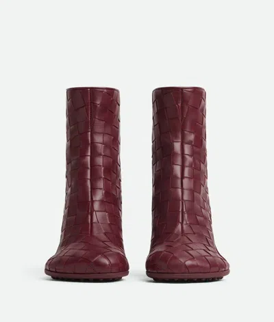 Bottega Veneta Atomicankle Boots In Burgundy