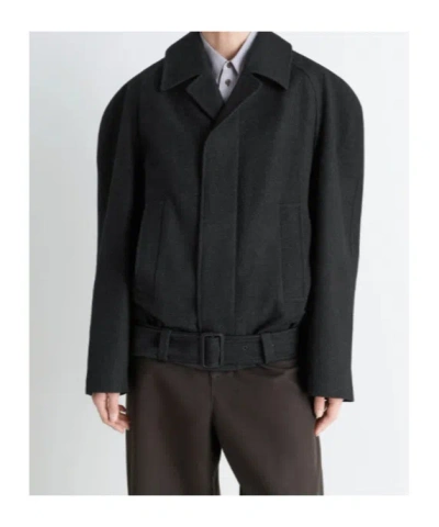 Lemaire Raglan-sleeve Belted Jacket In Black