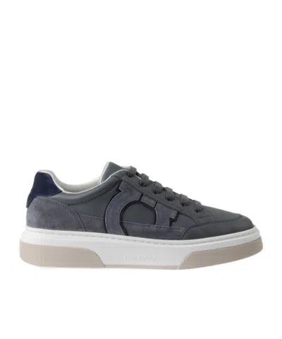 Ferragamo Gancini Low-top Sneaker In Gray