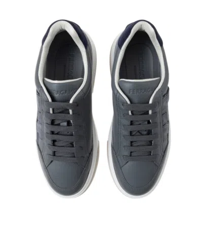 Ferragamo Gancini Low-top Sneaker In Gray