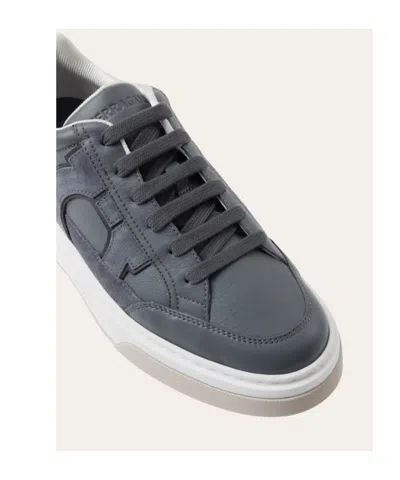 Ferragamo Gancini Low-top Sneaker In Gray
