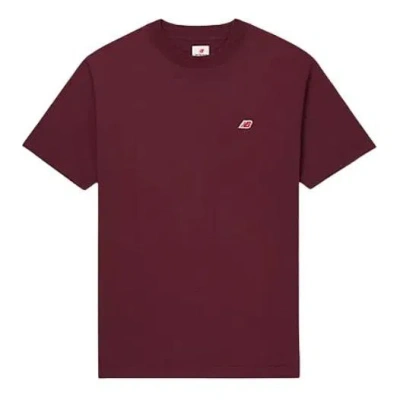 New Balance Herren Made In Usa Core T-shirt In Braun, Baumwolljersey, Grösse M In Burgundy
