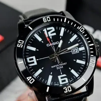 Casio Dress Classic Analog Watch 'metallic Black White'