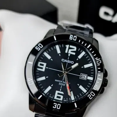 Casio Dress Classic Analog Watch 'metallic Black White'
