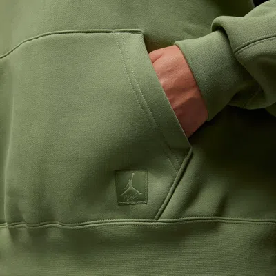 Air Jordan (wmns)  Flight Fleece 1/4 Zip Top 'sky J Light Olive' In Green