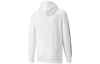 Puma Cotton Crew Neck Hoodie 'white Blue Pink'