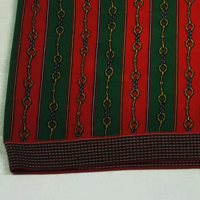 Gucci Horsebit Chain Print V-neck Vest 'red Green' In Gold