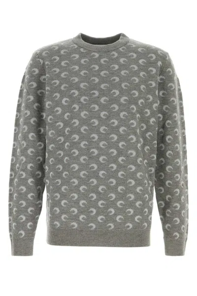 Marine Serre Embroidered Wooo And Viscose Sweater In Animal Print