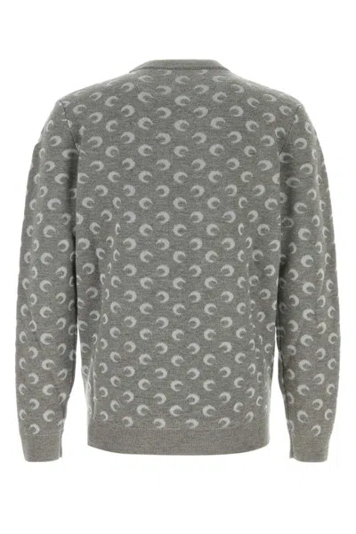 Marine Serre Embroidered Wooo And Viscose Sweater In Animal Print