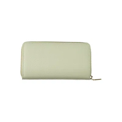 Coccinelle Green Leather Wallet In Green