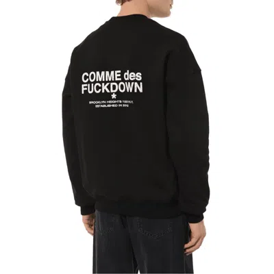 Comme Des Fuckdown Black Cotton Sweater In Black