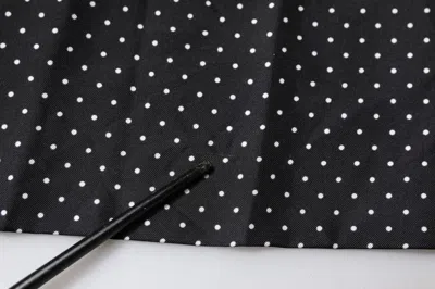 Pre-owned Dolce & Gabbana Black Polka Dots Silk Skinny Neck Wrap Men's Scarf ()