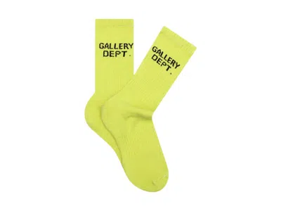 Pre-owned Gallery Dept. Clean Socks In Lime Green