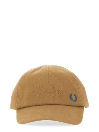 Fred Perry Logo-embroidered Cap In Brown