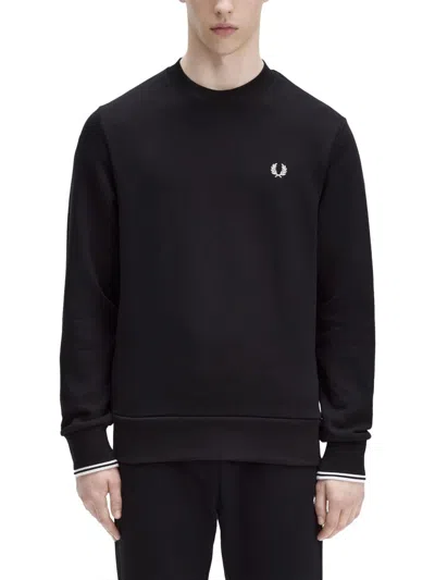 Fred Perry Sweatshirt With Logo Embroidery In Black