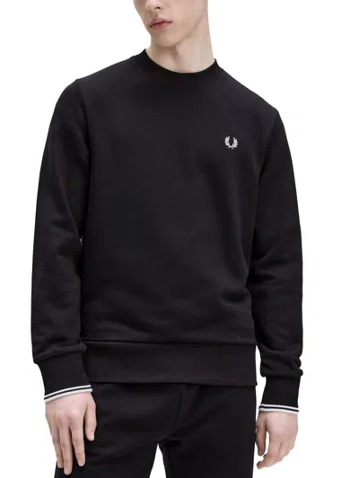 Fred Perry Sweatshirt With Logo Embroidery In Black