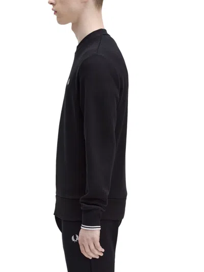Fred Perry Sweatshirt With Logo Embroidery In Black