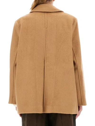 Ganni L-blend Oversized Double-breasted Peacoat