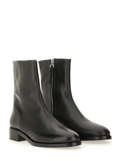 Aeyde Black Calf Leather Boot In Black