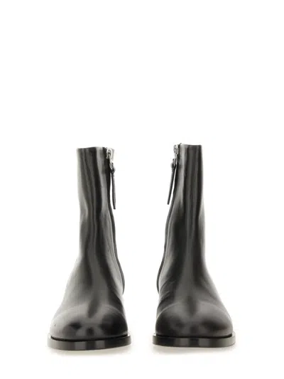 Aeyde Black Calf Leather Boot In Black