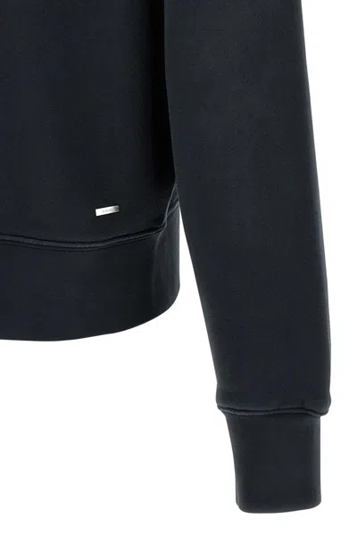 Amiri Felpa In Cotone Ardesia  Uomo In Black