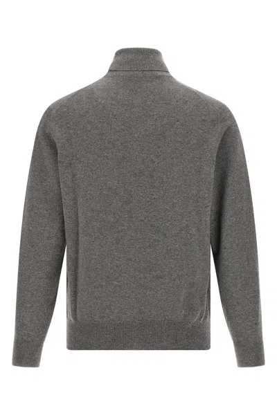 Brunello Cucinelli Grey Turtleneck Sweater In Gray
