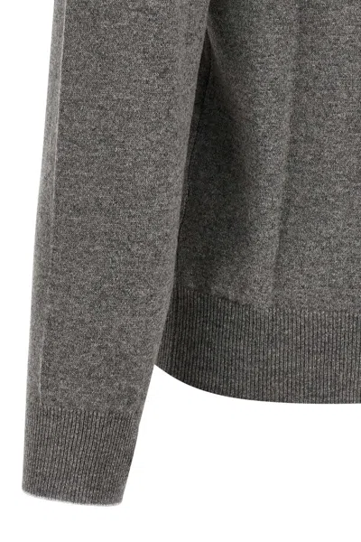Brunello Cucinelli Grey Turtleneck Sweater In Gray