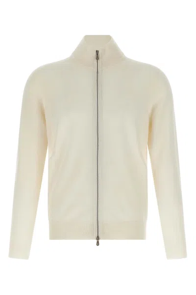 Brunello Cucinelli Cardigan Cashmere Sweaters And Cardigans White In White