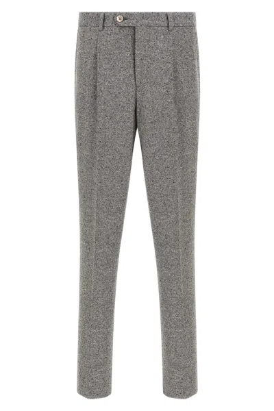 Brunello Cucinelli Tailored Suit Set Double-breasted Jacket In Gray